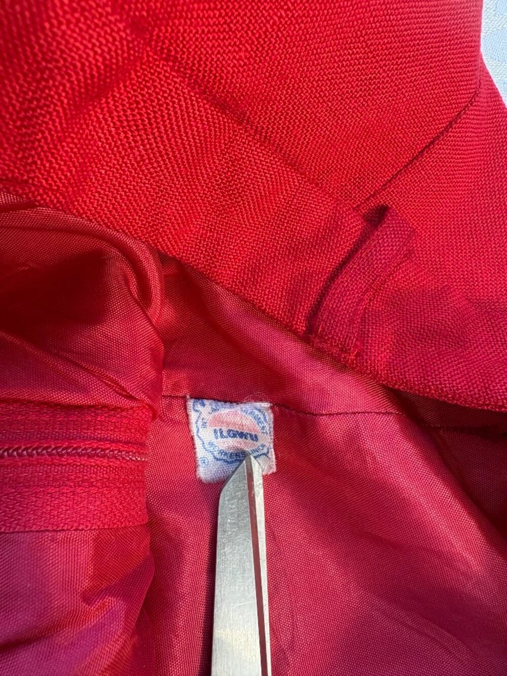 ⚠️VTG Harve Benard Red Linen Trousser Pants 30" Waist ILGWU Union Made USA 10 - Picture 8 of 8